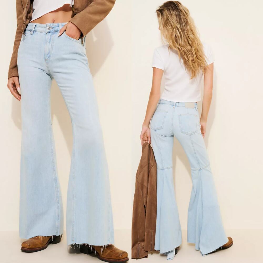 NWT Free People We The Free Live Wire Flare Jeans - 27 Waist